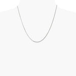 14K White Gold 1.3mm Curb Pendant Chain Necklace 16"-24" - Product Photo