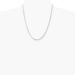 14K White Gold 1.3mm Curb Pendant Chain Necklace 16"-24" - Product Photo