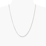 14K White Gold 1.3mm Curb Pendant Chain Necklace 16"-24" - Product Photo