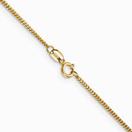 14K Yellow Gold 1.3mm Curb Pendant Chain Necklace 16"-24" - Product Photo