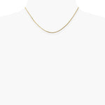 14K Yellow Gold 1.3mm Curb Pendant Chain Necklace 16"-24" - Product Photo