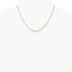 14K Yellow Gold 1.3mm Curb Pendant Chain Necklace 16"-24" - Product Photo