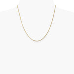 14K Yellow Gold 1.3mm Curb Pendant Chain Necklace 16"-24" - Product Photo