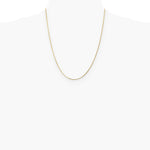 14K Yellow Gold 1.3mm Curb Pendant Chain Necklace 16"-24" - Product Photo
