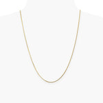 14K Yellow Gold 1.3mm Curb Pendant Chain Necklace 16"-24" - Product Photo