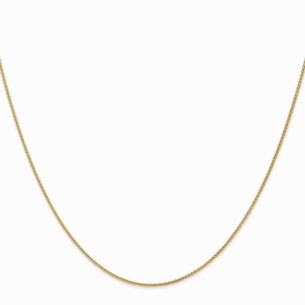 14K Yellow Gold 1.05mm Spiga with Lobster Clasp Chain Necklace 14"-30" - Product Photo