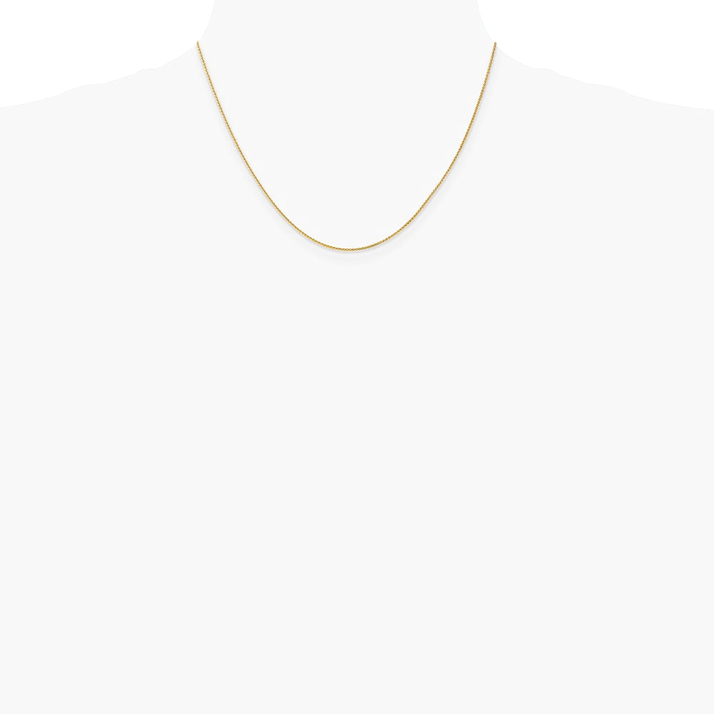 14K Yellow Gold 1.05mm Spiga with Lobster Clasp Chain Necklace 14"-30" - Product Photo