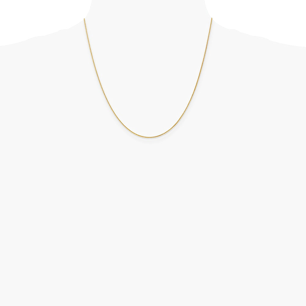 14K Yellow Gold 1.05mm Spiga with Lobster Clasp Chain Necklace 14"-30" - Product Photo