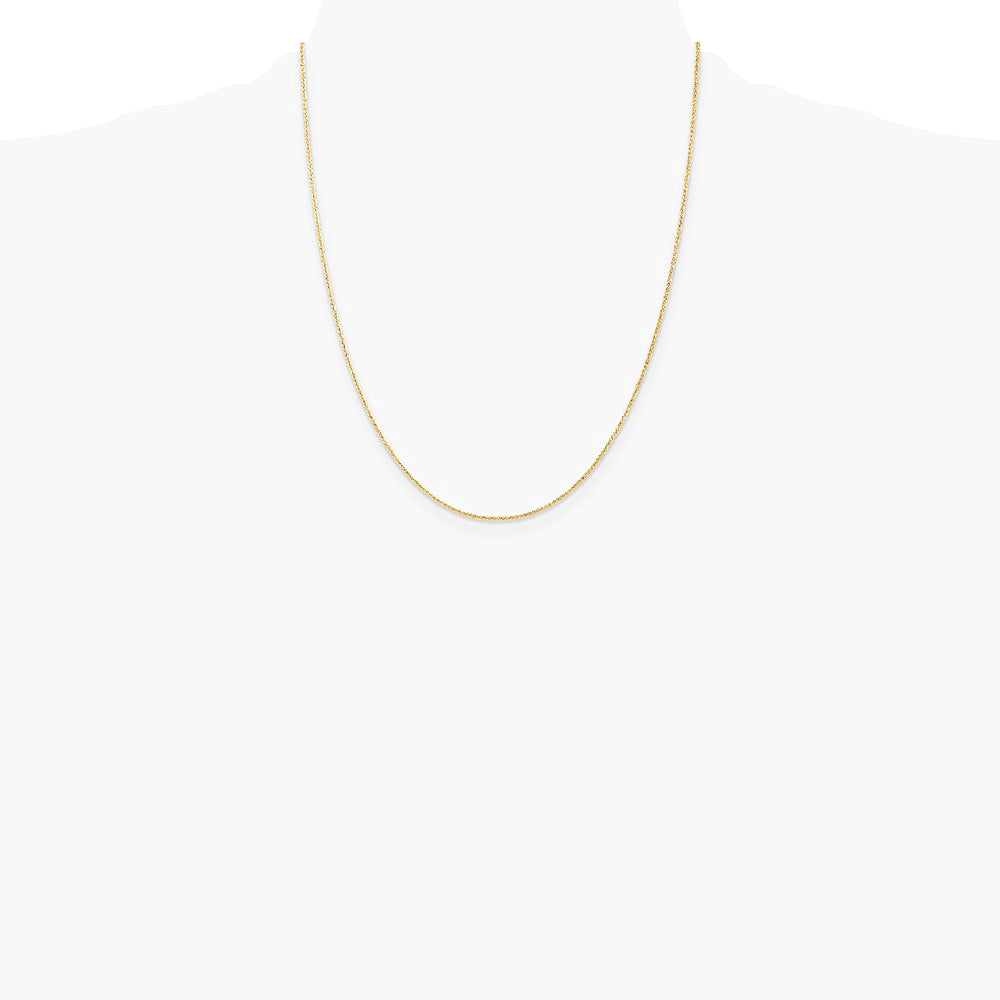 14K Yellow Gold 1.05mm Spiga with Lobster Clasp Chain Necklace 14"-30" - Product Photo