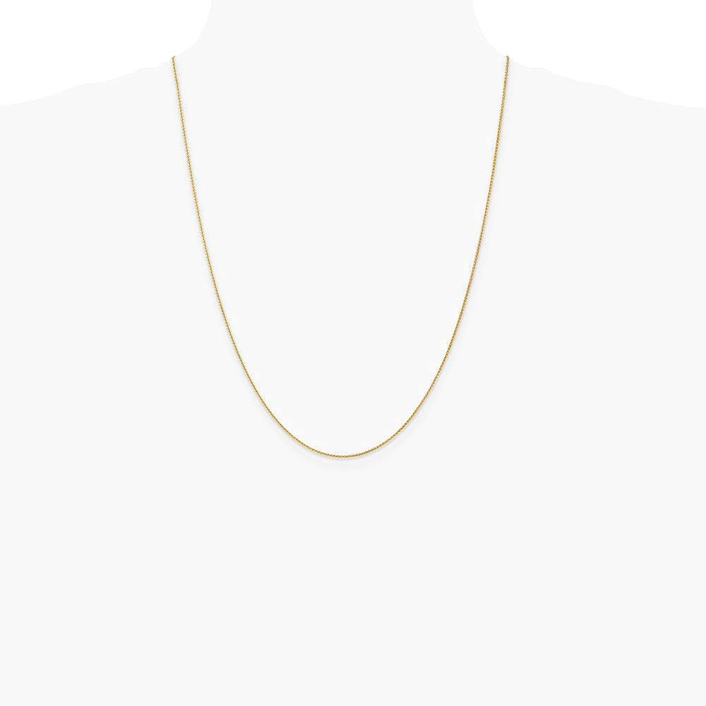 14K Yellow Gold 1.05mm Spiga with Lobster Clasp Chain Necklace 14"-30" - Product Photo