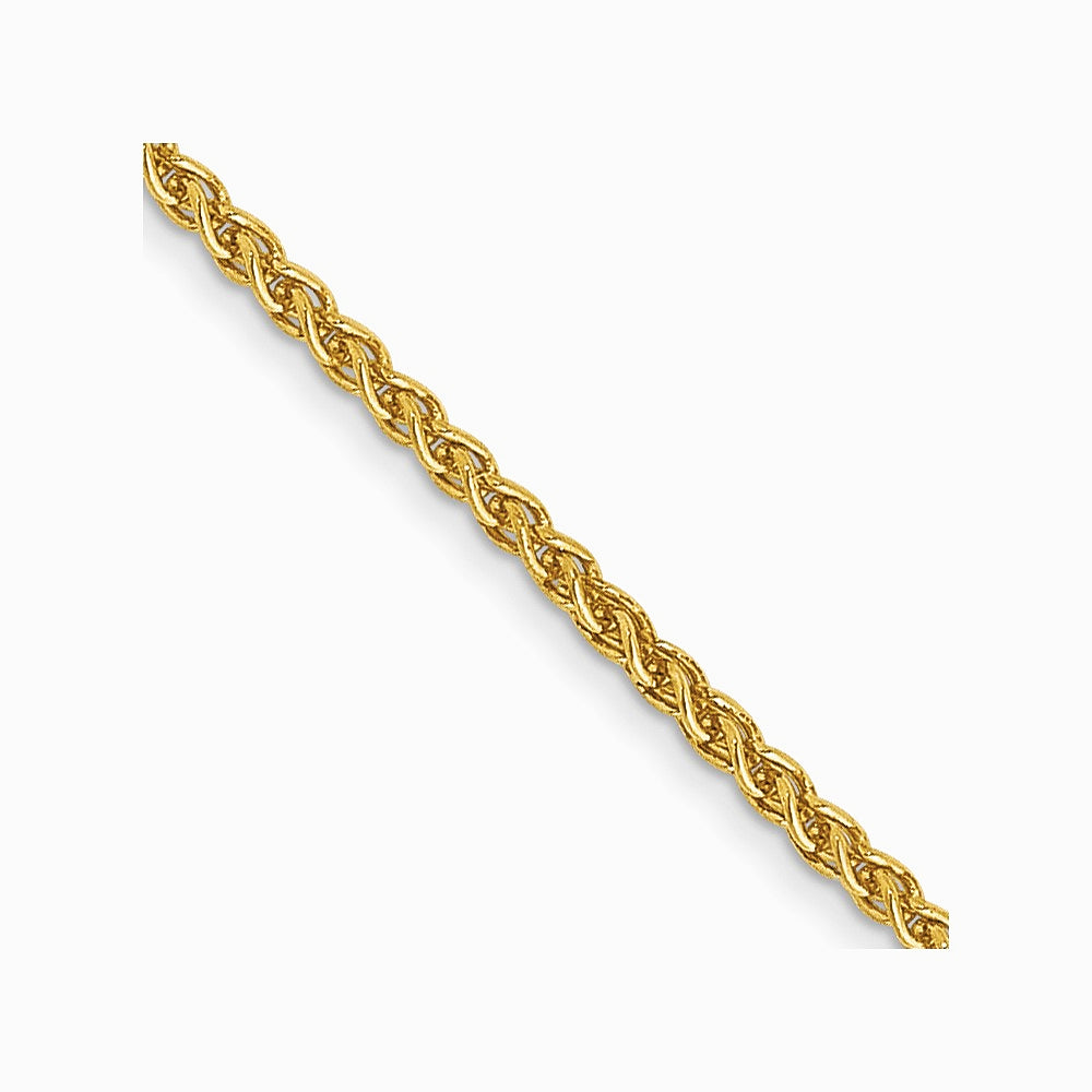 14K Yellow Gold 1.05mm Spiga with Lobster Clasp Chain Necklace 14"-30" - Product Photo