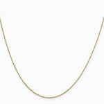 14K Yellow Gold .6mm Diamond-Cut Round Open Link Cable Chain Necklace 14"-24" - Product Photo