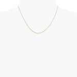 14K Yellow Gold .6mm Diamond-Cut Round Open Link Cable Chain Necklace 14"-24" - Product Photo