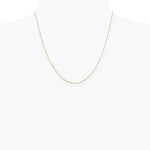 14K Yellow Gold .6mm Diamond-Cut Round Open Link Cable Chain Necklace 14"-24" - Product Photo