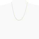 14K Yellow Gold .6mm Diamond-Cut Round Open Link Cable Chain Necklace 14"-24" - Product Photo