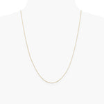 14K Yellow Gold .6mm Diamond-Cut Round Open Link Cable Chain Necklace 14"-24" - Product Photo