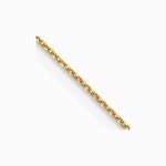 14K Yellow Gold .6mm Diamond-Cut Round Open Link Cable Chain Necklace 14"-24" - Product Photo