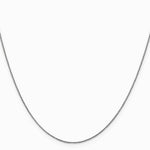 14K White Gold .85mm D/C Spiga with Spring Ring Clasp Chain Necklace 16"-30" - Product Photo