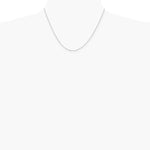 14K White Gold .85mm D/C Spiga with Spring Ring Clasp Chain Necklace 16"-30" - Product Photo
