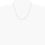 14K White Gold .85mm D/C Spiga with Spring Ring Clasp Chain Necklace 16"-30" - Product Photo