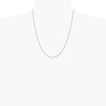 14K White Gold .85mm D/C Spiga with Spring Ring Clasp Chain Necklace 16"-30" - Product Photo