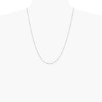 14K White Gold .85mm D/C Spiga with Spring Ring Clasp Chain Necklace 16"-30" - Product Photo