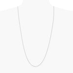 14K White Gold .85mm D/C Spiga with Spring Ring Clasp Chain Necklace 16"-30" - Product Photo