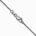 14K White Gold 1.05 mm D/C Spiga with Lobster Clasp Chain Necklace 14"-30" - Product Photo