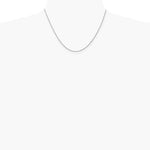 14K White Gold 1.05 mm D/C Spiga with Lobster Clasp Chain Necklace 14"-30" - Product Photo