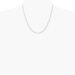 14K White Gold 1.05 mm D/C Spiga with Lobster Clasp Chain Necklace 14"-30" - Product Photo