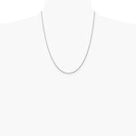 14K White Gold 1.05 mm D/C Spiga with Lobster Clasp Chain Necklace 14"-30" - Product Photo
