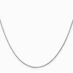 14K White Gold .85mm Spiga with Spring Ring Clasp Chain Necklace 16"-30" - Product Photo
