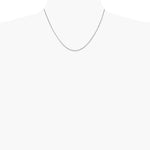 14K White Gold .85mm Spiga with Spring Ring Clasp Chain Necklace 16"-30" - Product Photo