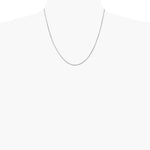 14K White Gold .85mm Spiga with Spring Ring Clasp Chain Necklace 16"-30" - Product Photo