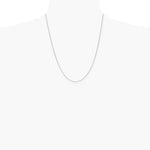 14K White Gold .85mm Spiga with Spring Ring Clasp Chain Necklace 16"-30" - Product Photo