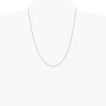 14K White Gold .85mm Spiga with Spring Ring Clasp Chain Necklace 16"-30" - Product Photo