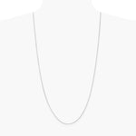 14K White Gold .85mm Spiga with Spring Ring Clasp Chain Necklace 16"-30" - Product Photo