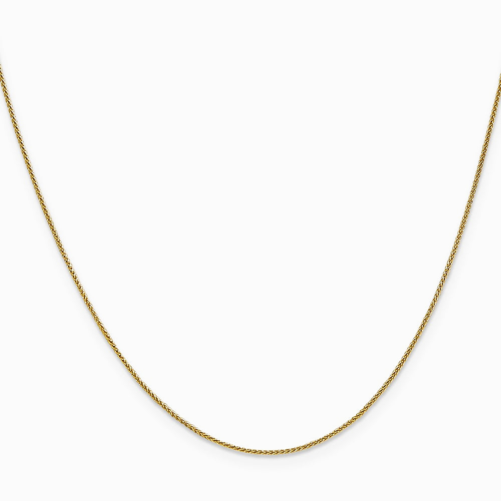 14K Yellow Gold .85mm Spiga Chain Necklace 14"-30" - Product Photo