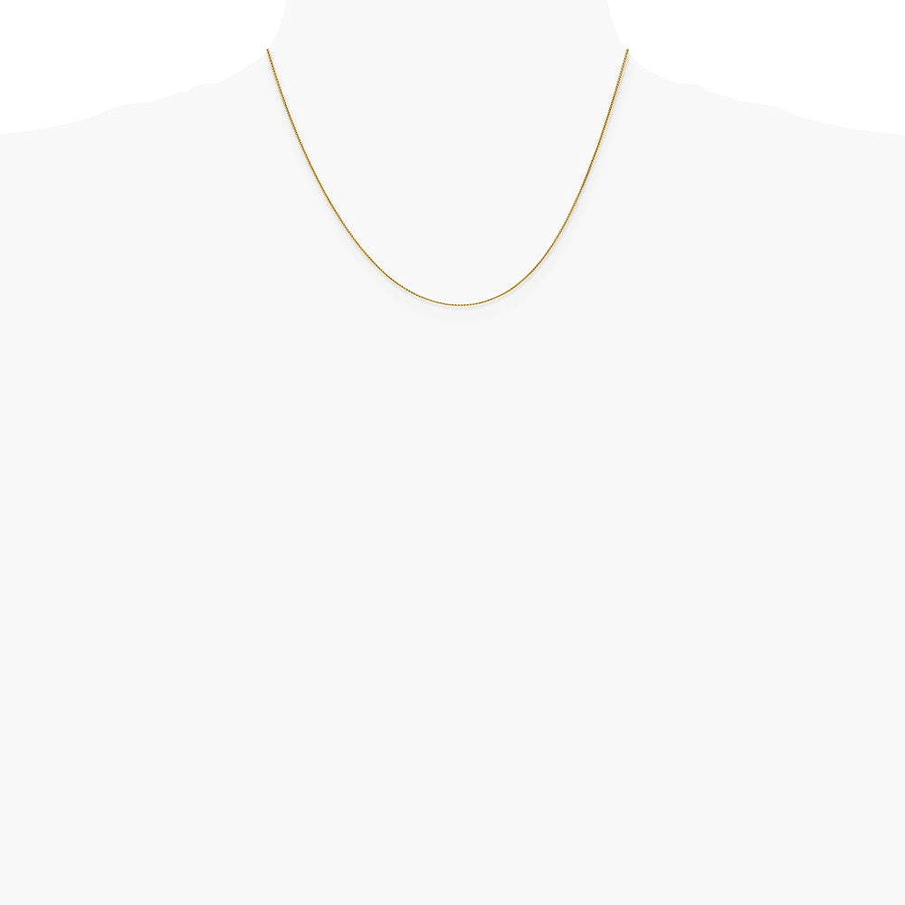 14K Yellow Gold .85mm Spiga Chain Necklace 14"-30" - Product Photo