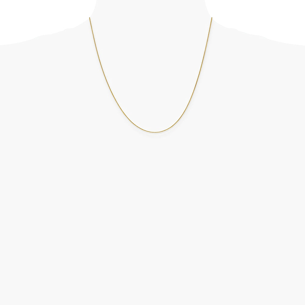 14K Yellow Gold .85mm Spiga Chain Necklace 14"-30" - Product Photo