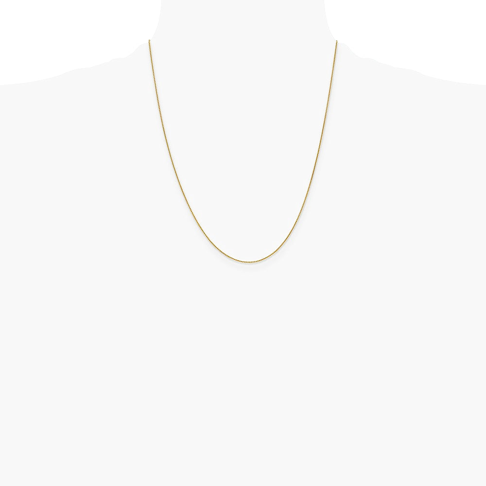 14K Yellow Gold .85mm Spiga Chain Necklace 14"-30" - Product Photo