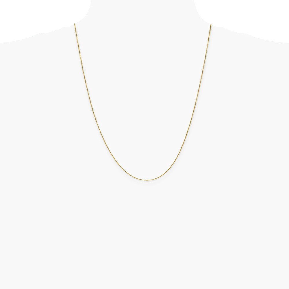 14K Yellow Gold .85mm Spiga Chain Necklace 14"-30" - Product Photo