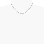 14K White Gold 1.1mm Baby Rope Chain Necklace 16"-26" - Product Photo