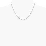14K White Gold 1.1mm Baby Rope Chain Necklace 16"-26" - Product Photo