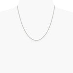 14K White Gold 1.1mm Baby Rope Chain Necklace 16"-26" - Product Photo