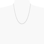 14K White Gold 1.1mm Baby Rope Chain Necklace 16"-26" - Product Photo