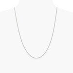 14K White Gold 1.1mm Baby Rope Chain Necklace 16"-26" - Product Photo