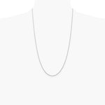 14K White Gold 1.1mm Baby Rope Chain Necklace 16"-26" - Product Photo