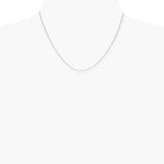 14K White Gold .8mm D/C Cable with Spring Ring Clasp Chain Necklace 14"-24" - Product Photo