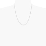 14K White Gold .8mm D/C Cable with Spring Ring Clasp Chain Necklace 14"-24" - Product Photo